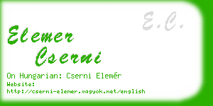elemer cserni business card